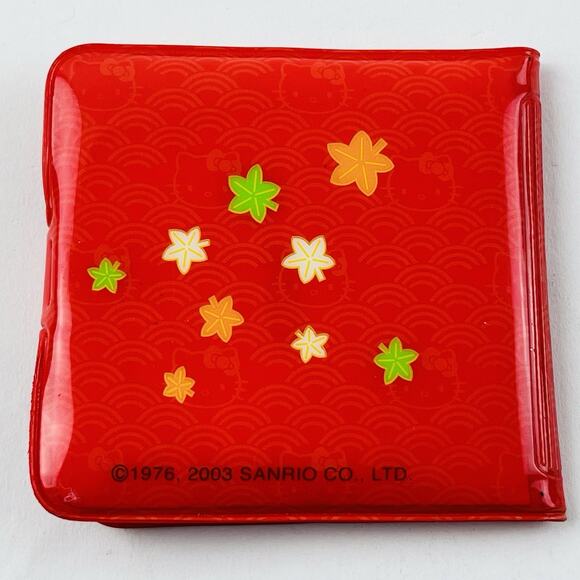 Hello Kitty Vinyl Snap Wallet Card Holder Red Vintage Sanrio 2003 Kimono Dress H - Picture 3 of 12